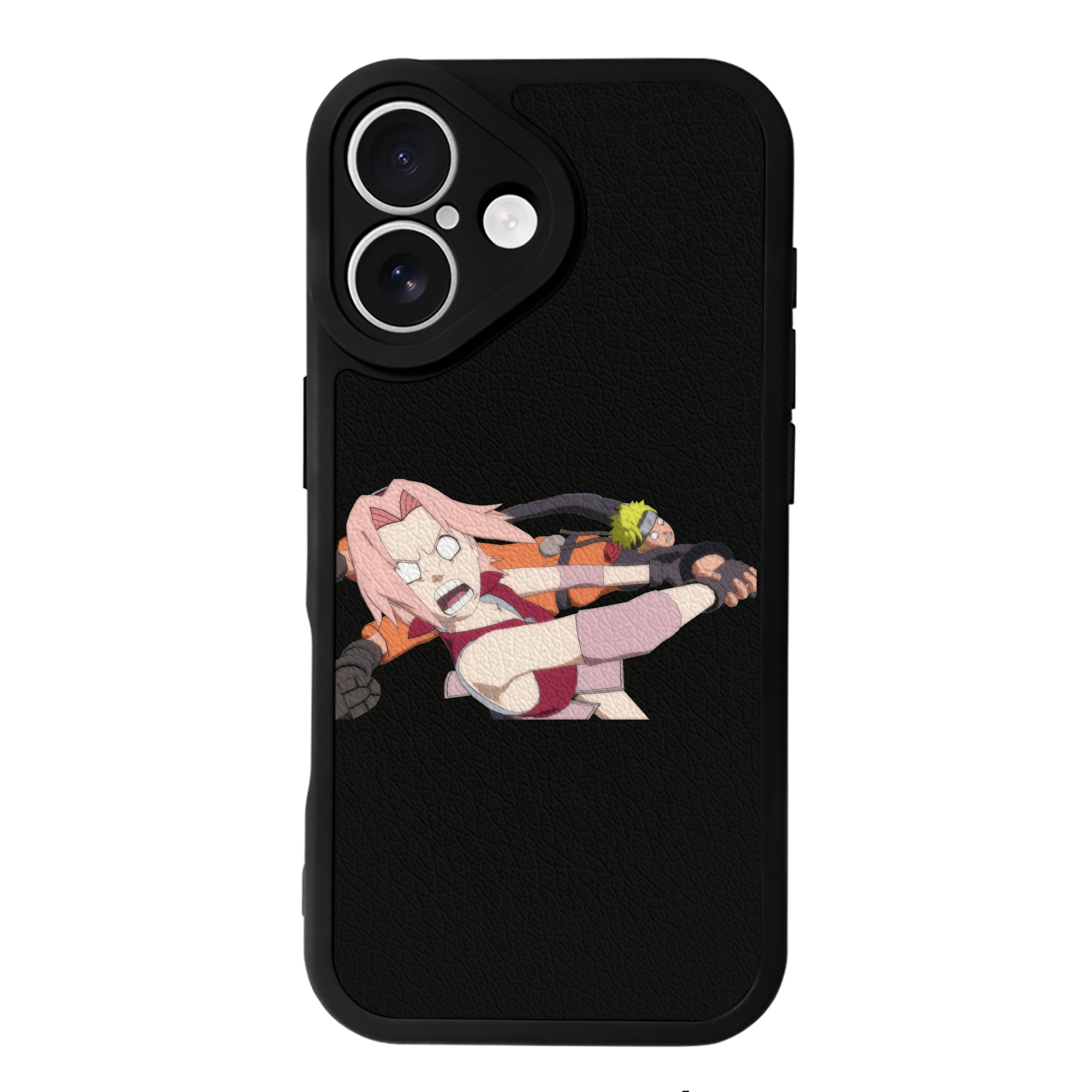 （画像用） NARUTO -ナルト- 春野サクラ Haruno Sakura 【iPhone 16シリーズ対応】シリコンスマホケース（レザー調） 材質：シリコン